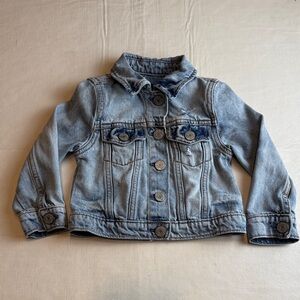 GAP Denim Kids Gap for Good Denim Jacket in Light Blue Wash Distressed Size 2T